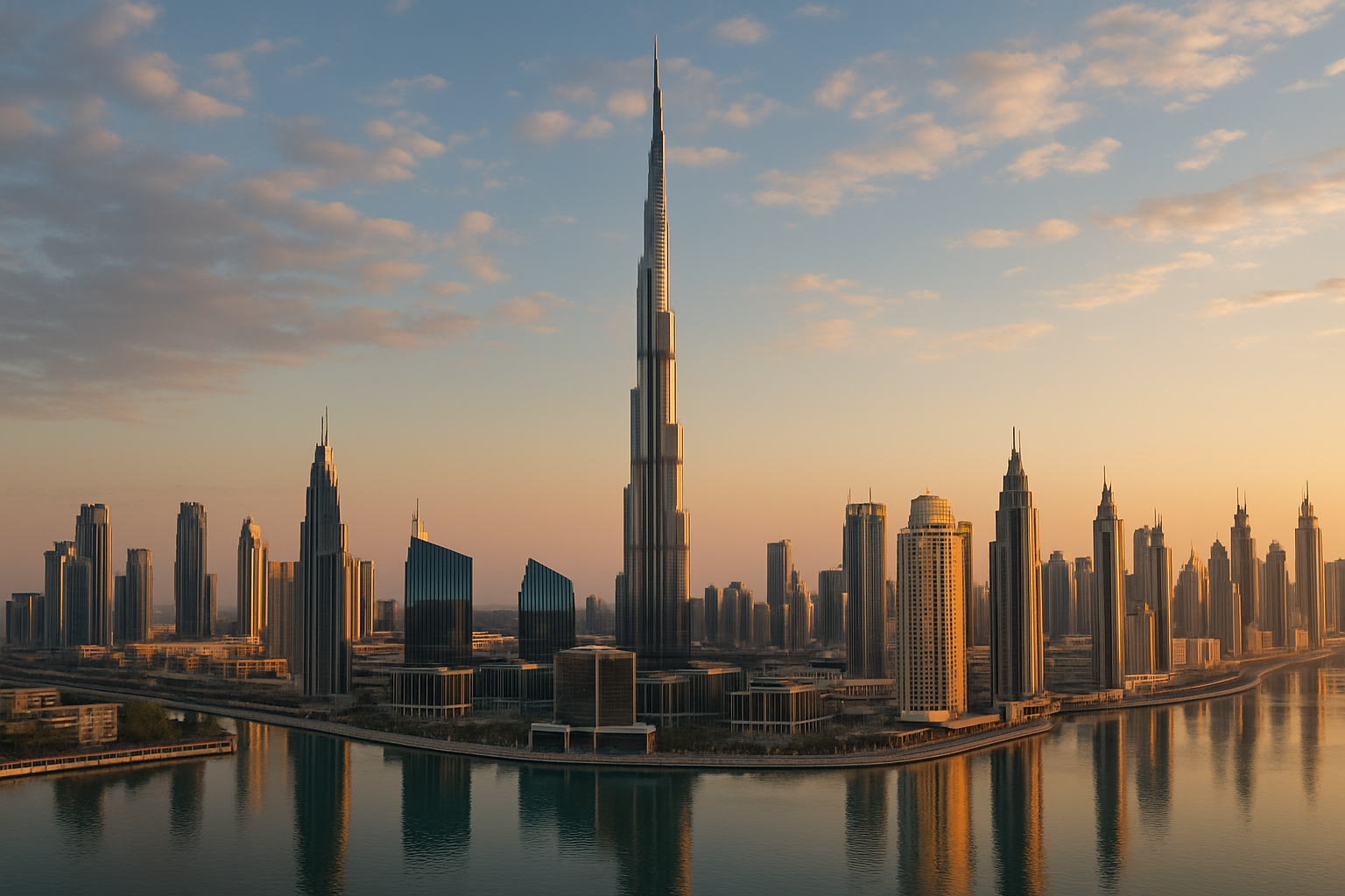 Dubai Skyline with Burj Khalifa